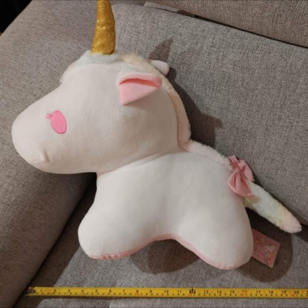 *Brand New* White & Pink Unicorn Plush with Gold Horn